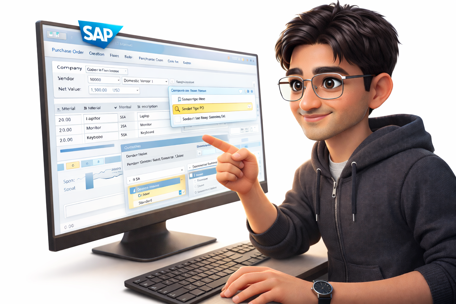 Technical instructional design, SAP Enable Now simulations, workflow-integrated learning